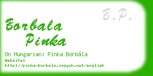 borbala pinka business card