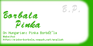 borbala pinka business card